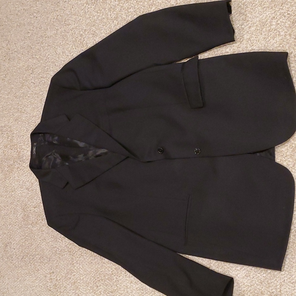 Bill Blass Black Label Jacket Size 46XL Black Wool Blazer